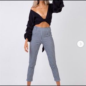 Princess Polly “Iggy” gingham pants (NWOT)